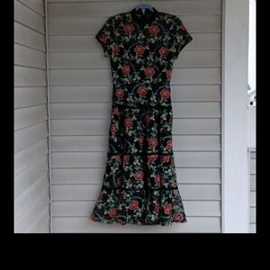 NWT Anthoropologie V Vone Maxi Dress with Floral Embroidery P2P 16",